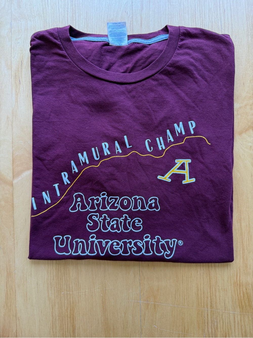 Arizona State University Intramural Champ T-Shirt ASU Maroon Graphic Tee 2XL